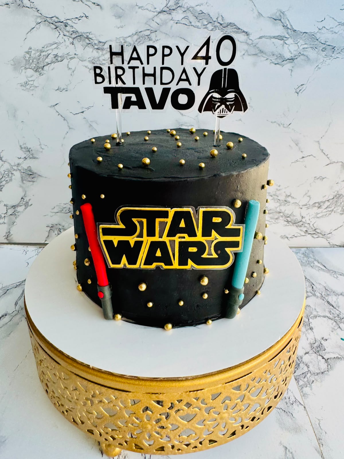 Pastel personalizado de Star Wars en Playa del Carmen