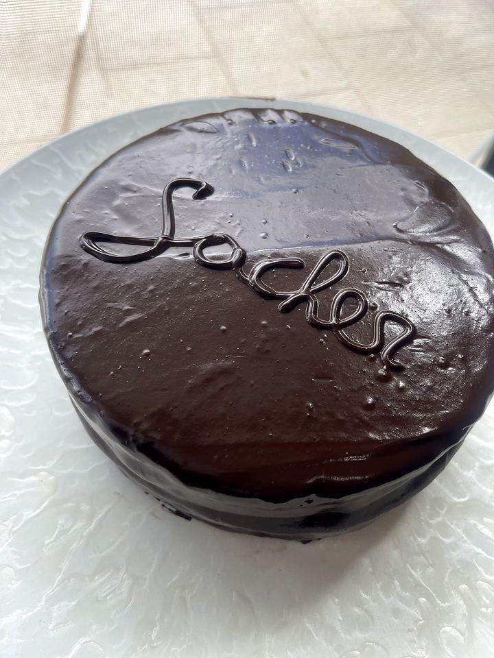 Chocolate Sacher cake in Playa del Carmen
