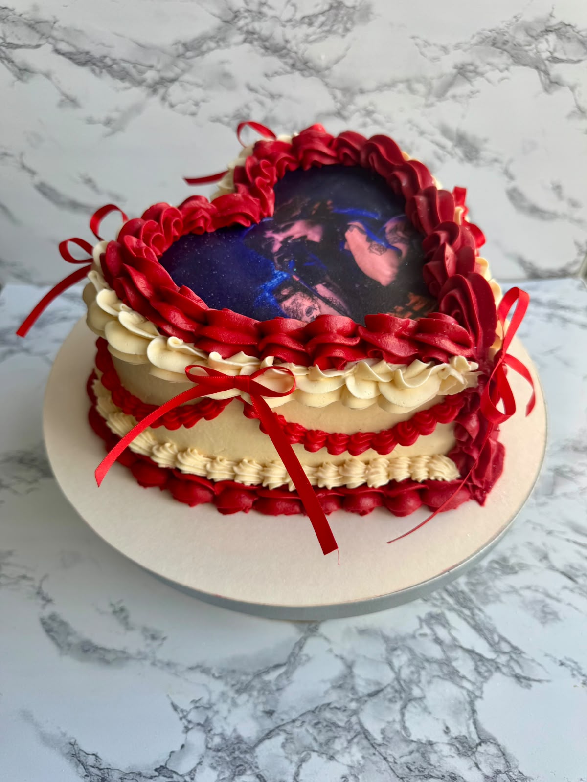 Pastel vintage personalizado con imagen comestible